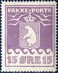 15 øre Parcel-Post II. printing 1923 on thick paper, mint never hinged (Kartonpapir)