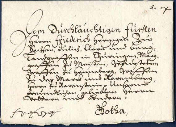 Early letter sent from NORDBORG on the Island of Als to Botha 28 December 1670. One of the earliest letters with contents that is known and to be sent from Denmark to a foreign destination. This letter has been sent by Rudolf Friedrich (1645-1688) Herzog to Schleswig-Holstein-Nordburg.