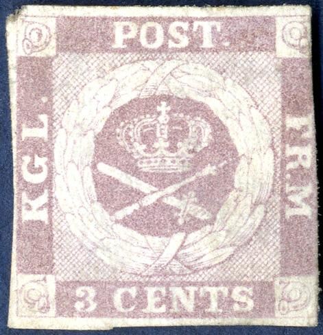 3 CENTS square issue (1856) FORGERY.