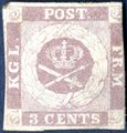3 CENTS square issue (1856) FORGERY.